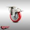 Service Caster 4 Inch 316SS Red Polyurethane Swivel Top Plate Caster with Total Lock Brake SCC-SS316TTL20S414-PPUB-RED - alternate 5